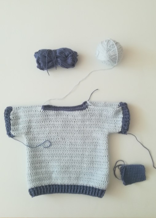 jersey de ganchillo de talla de 6 a 9 meses